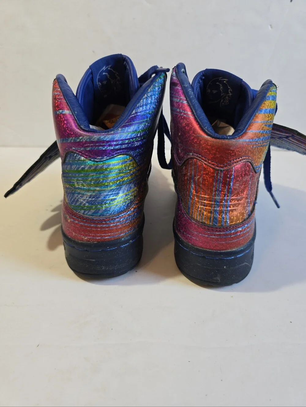 Adidas x Jeremy Scott JS Wings Iridescent Rainbow Sneakers Mens Size 7.5